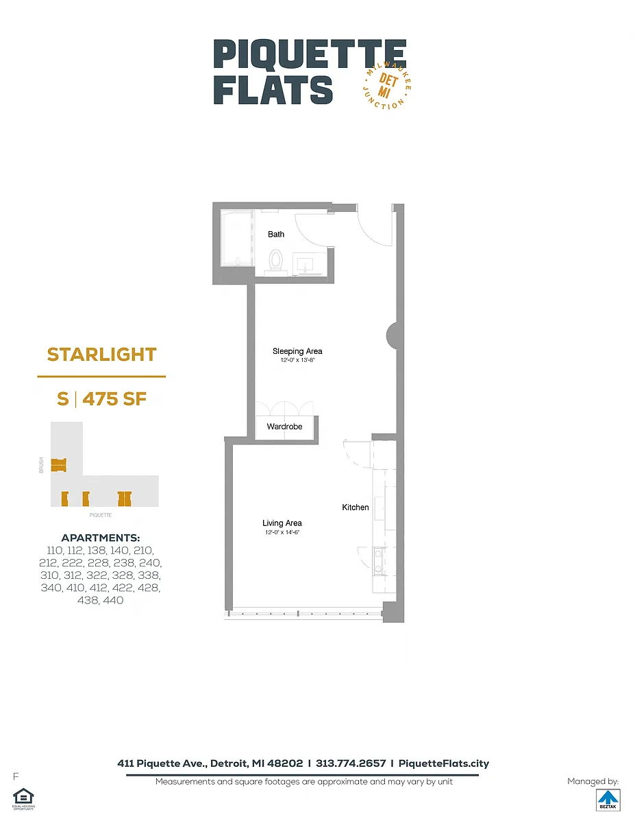 Floor plan Starlight XL Studio