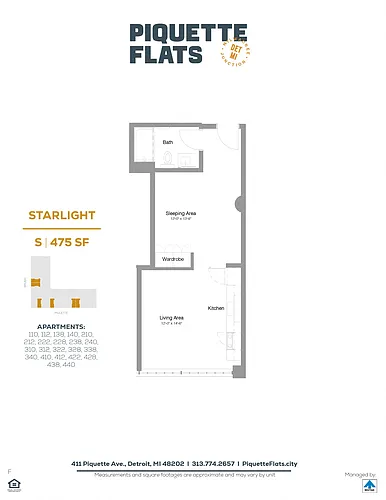 Floor plan Starlight XL Studio