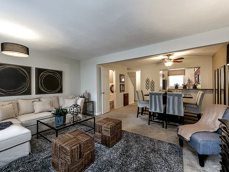 Spacious Townhome Living Room