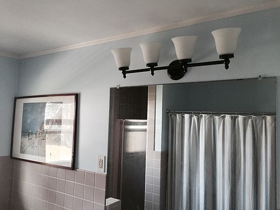 Separate shower and tub