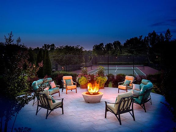 Fire pit with lounge seating