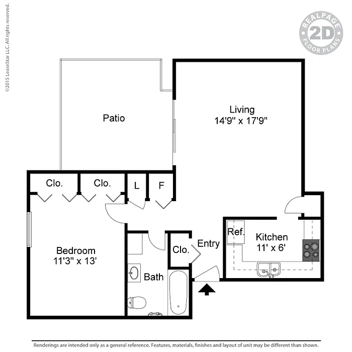 Floor plan SH SMALL 1 BD