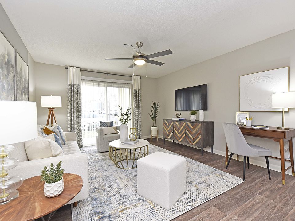 Living Room with Hardwood-Style Flooring