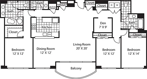 Floor plan Three Bedroom 2131