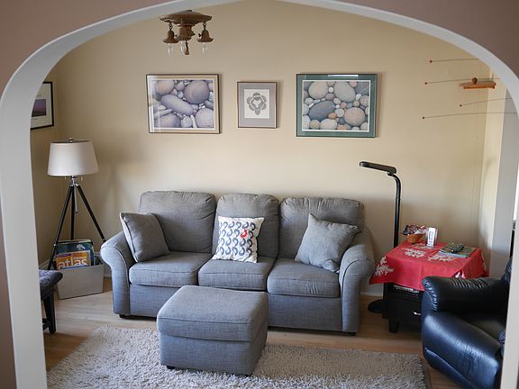 Open living and dining area