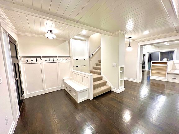Walk into your front entry with storage bench
