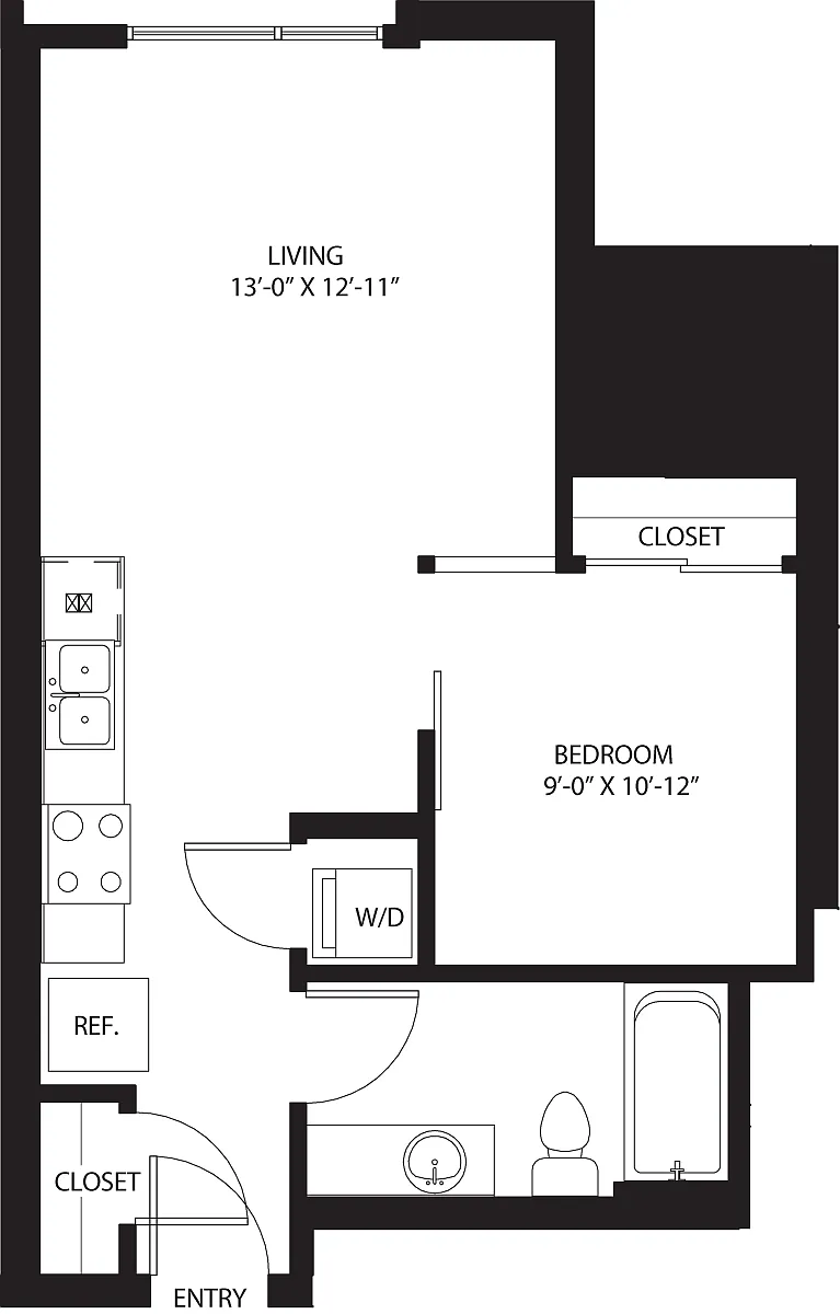 Floor plan One Bedroom O3