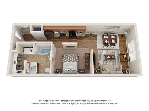 Floor plan S1 Studio / One Bath