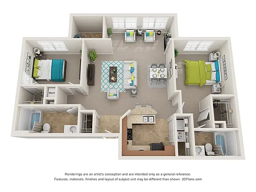 Floor plan The Hatteras with Sunroom