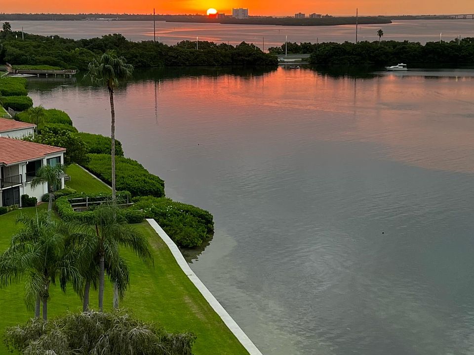 sunrise to east over Tampa bay. we also see sunset to west over the ocean