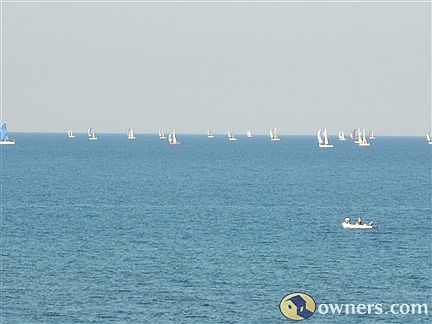 Port Huron-Mackinac Race from balcony