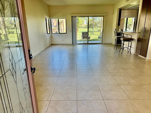 Living room and dining room area