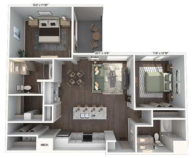 Floor plan B3-Unit-2-2006