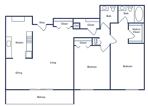 Floor plan 2x2P - (Partial)