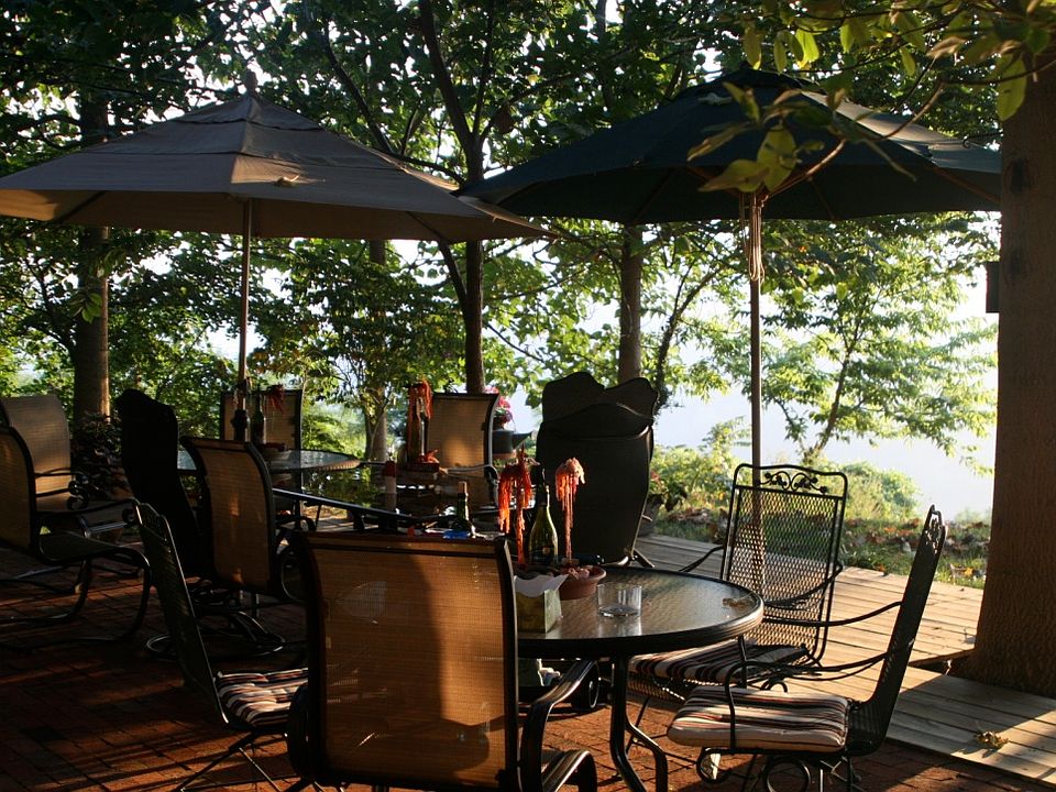 lower deck and patio