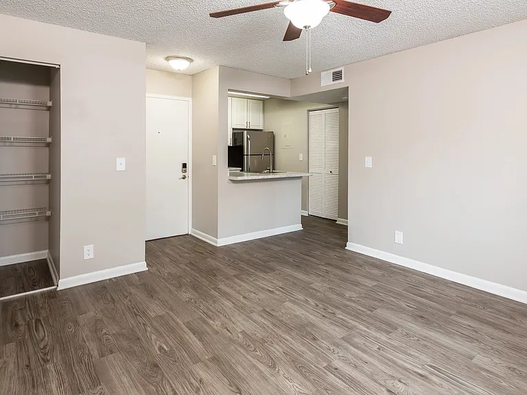 In the Alibi floor plan, the living room seamlessly blends into the kitchen, for effortless engaging while you cook.