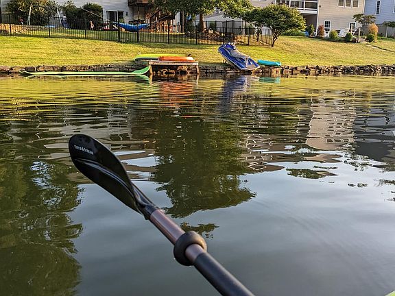 View of the backyard from the water.