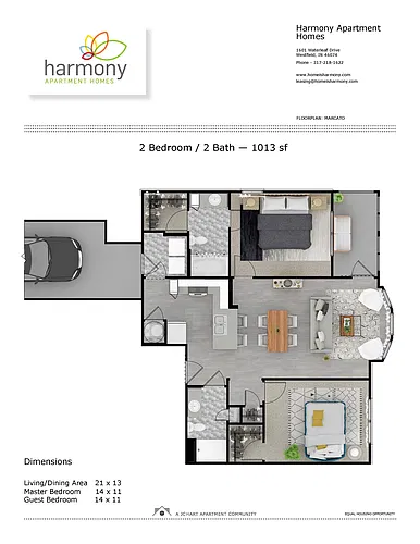 Floor plan Marcato 2.2 (attached garage)