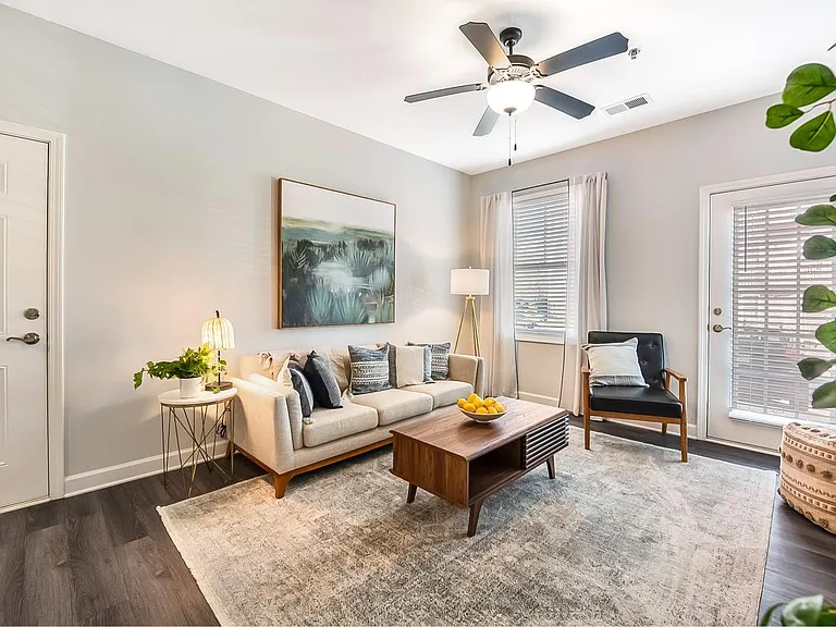 Spacious livingroom in the NEW two bedroom apartment at Legacy at Baldwin Ridge in Burlington, NC