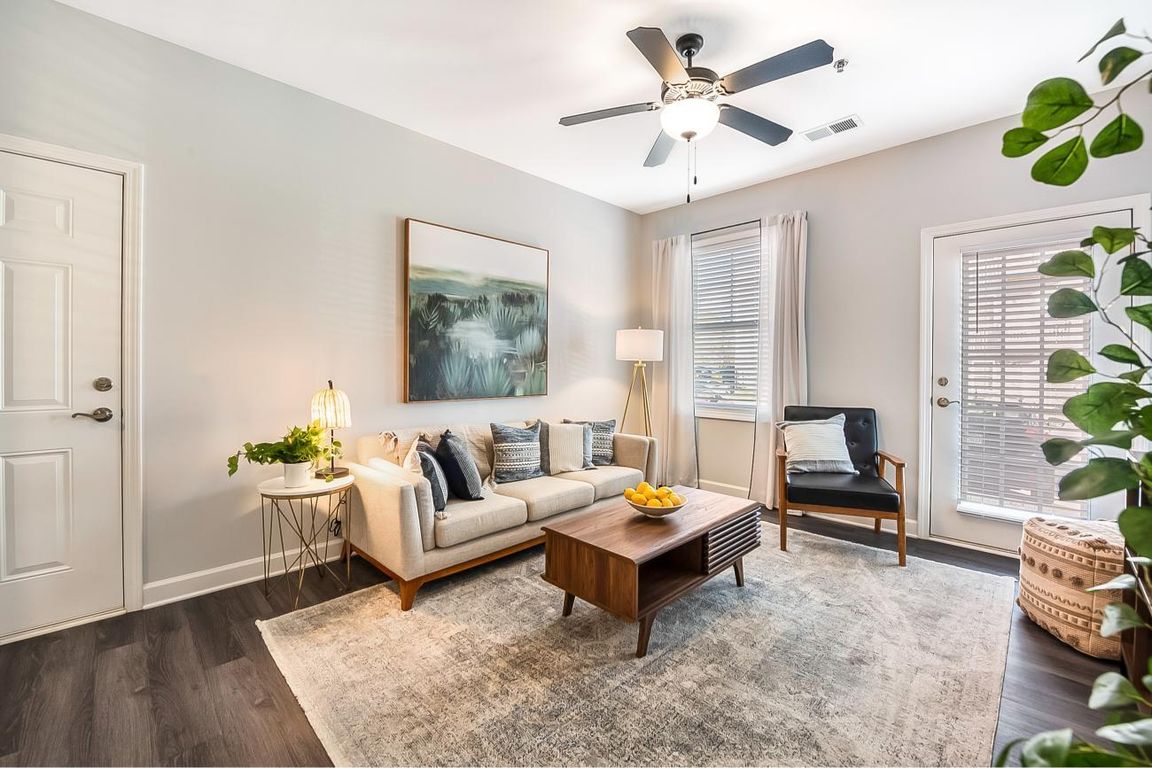 Spacious livingroom in the NEW two bedroom apartment at Legacy at Baldwin Ridge in Burlington, NC