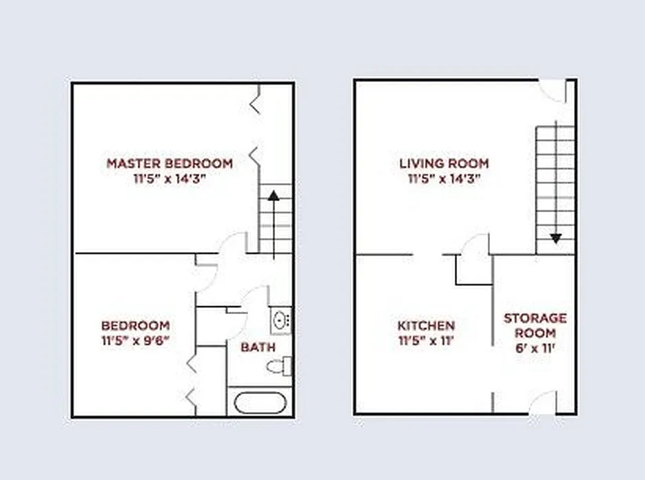 Floor plan 2 Bedroom