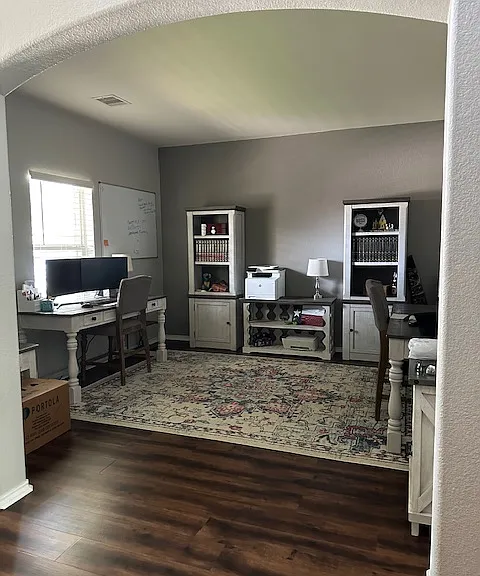 Office, formal dining, or downstairs play space.