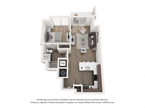 Floor plan 1 BEDROOM A1