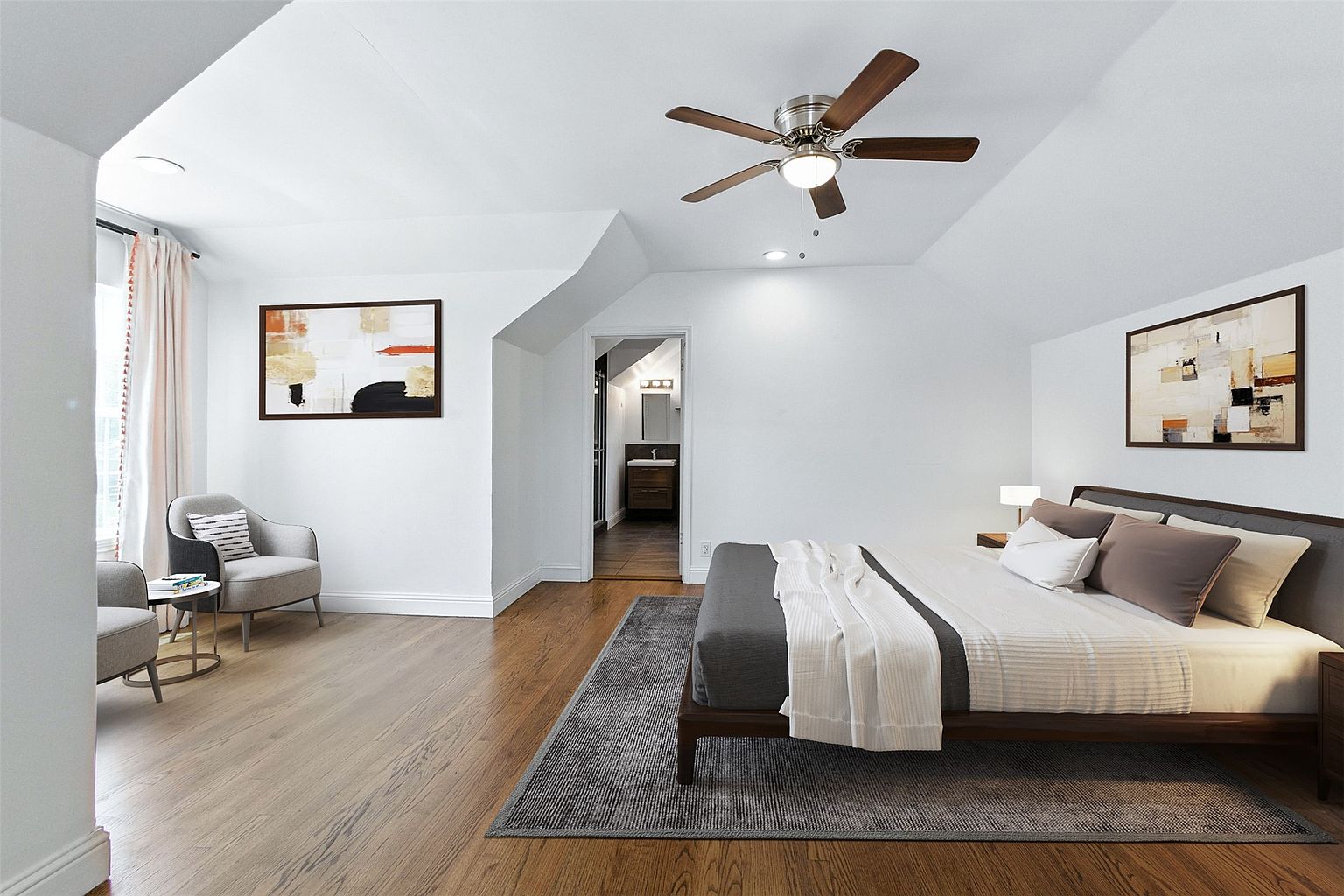 Home with bright interiors and well-maintained exterior