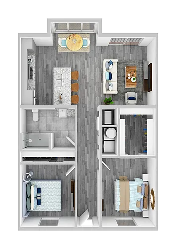 Floor plan 2 Bedroom - Great Room