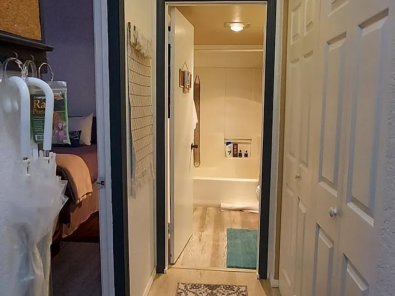 Ground level, hallway to master bedroom and bathroom
