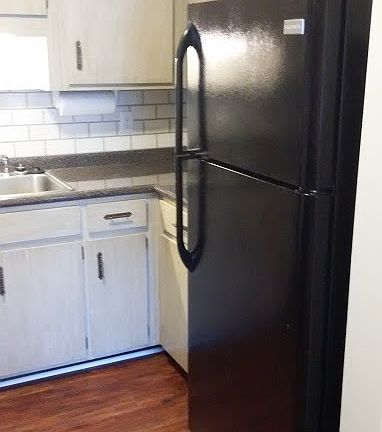 Kitchen with fridge