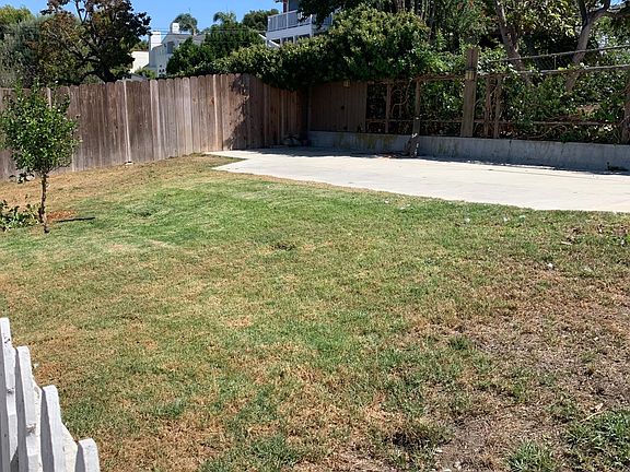 Backyard w nice patio for entertaining 40 feet by 50 feet