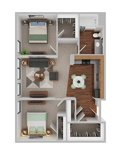 Floor plan 2 Bedrooms