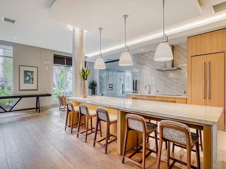 Resident lounge with kitchen area for catering