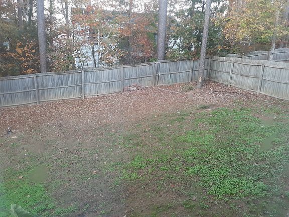 Fenced backyard