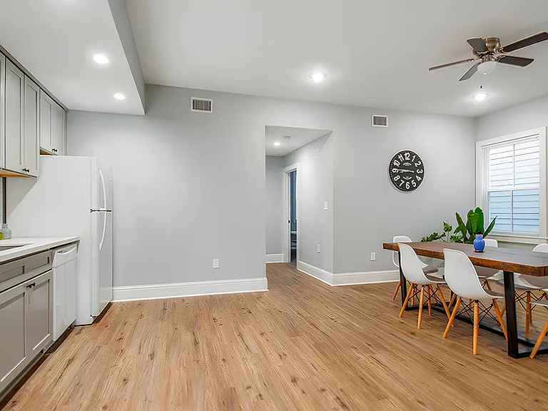 Welcome Home! Beautiful furnished living and dining area in your new home.