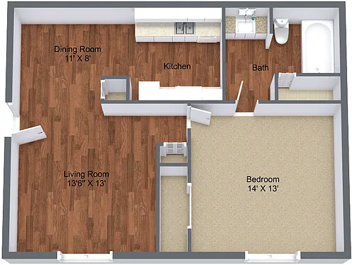 Floor plan One Bedroom