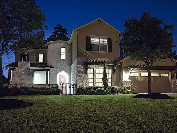 This home exudes warmth during the twilight hours!