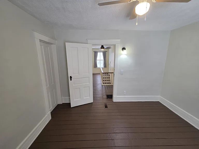 Master bedroom looking into hallway