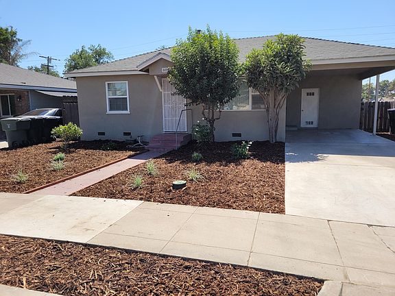Newly landscaped front yard