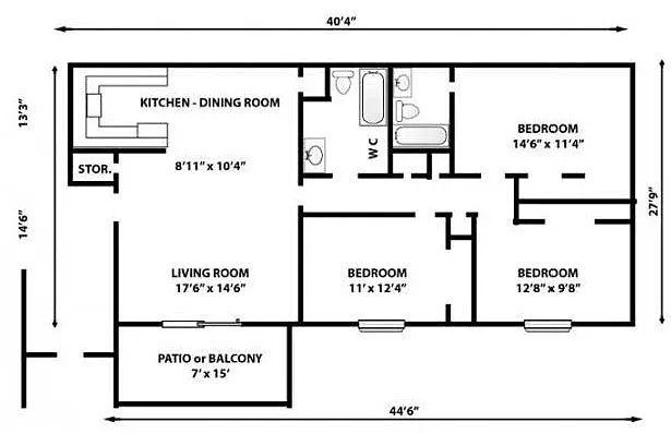 Floor plan 3 Bedroom 2nd Floor