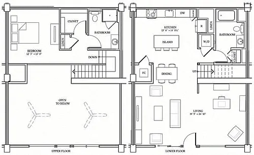Floor plan LIVE/WORK LOFT 7