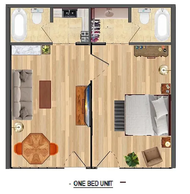 Floor plan One Bedroom