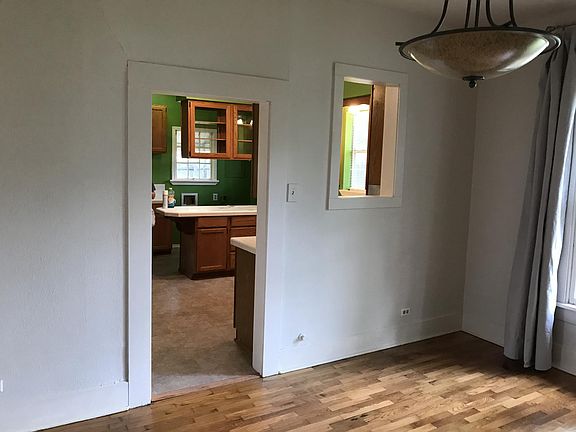 View from dining room into kitchen