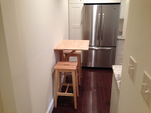 Fold down eat-up area