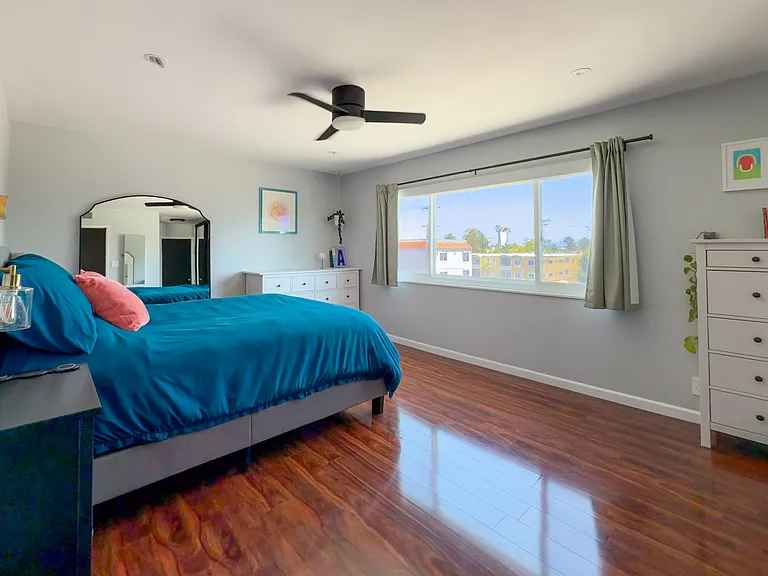 Large primary bedroom with great views
