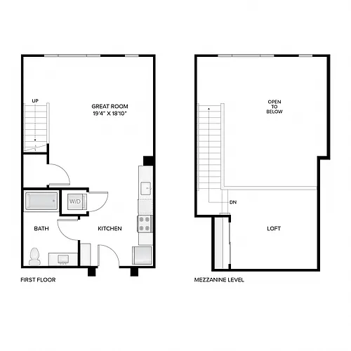 Floor plan The Harrison Loft