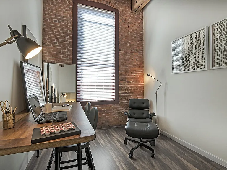 Get focused and stay inspired in this bright, productive home office space