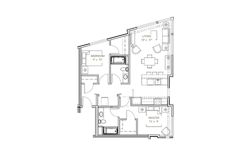 Floor plan GLV - 2x2 - C2