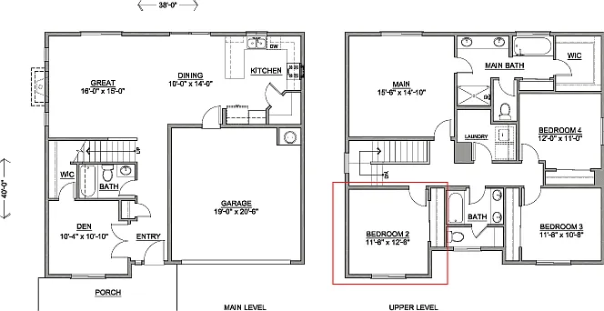 Bedroom 2 Floorplan